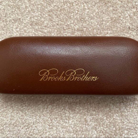 Brown leather Brooks Brothers glasses case - Picture 2 of 7